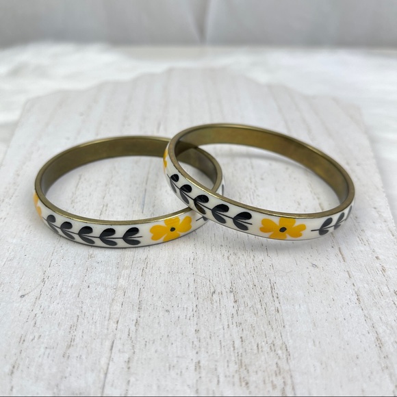 🚫SOLD🚫 NWOT Golden Yellow Flower Retro Bangle - Picture 8 of 16